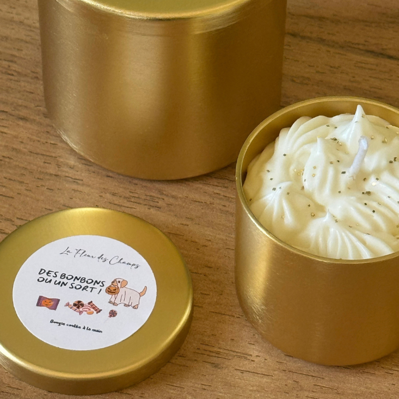 Bougie mini dorée des bonbons ou un sort ! – Image 3