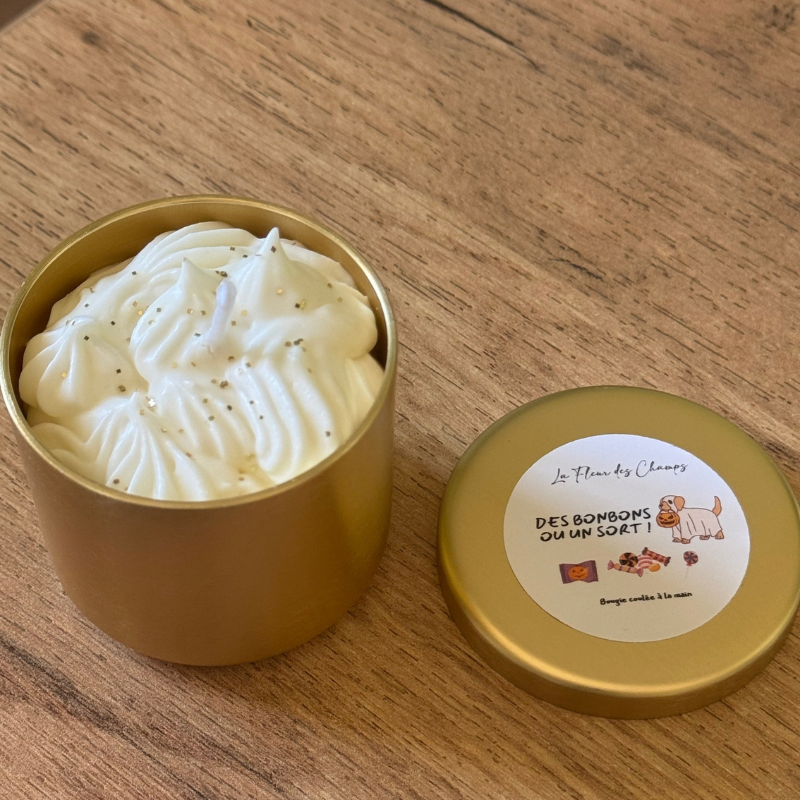 Bougie mini dorée des bonbons ou un sort ! – Image 2